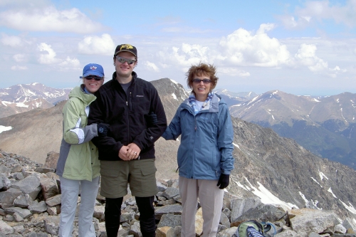 Grays Peak Summit with Torreys Peak in the background