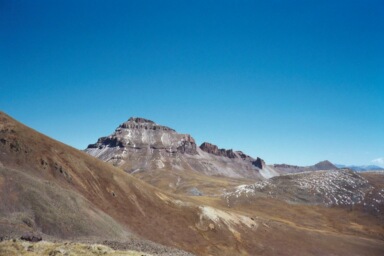 View of Uncompahgre Peak during the ascent of Wetterhorn Peak