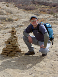 A Rockcairn in Chaco Culture National Historic Monument Park