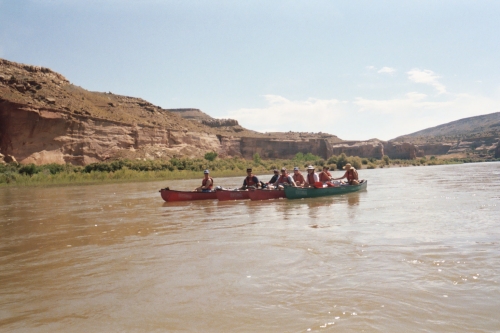 Canoeing down the Colorado River