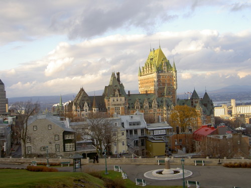 Up the hill from Le Chateau Frontenac Hotel